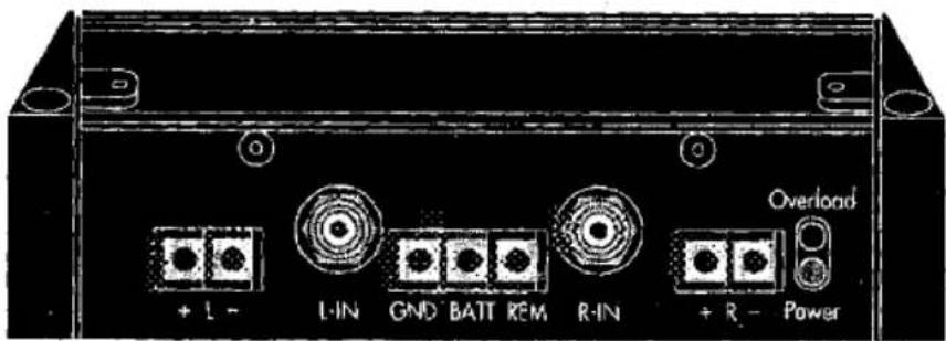 Overload + L - L-IN GND BATT REM R-IN + R - Power