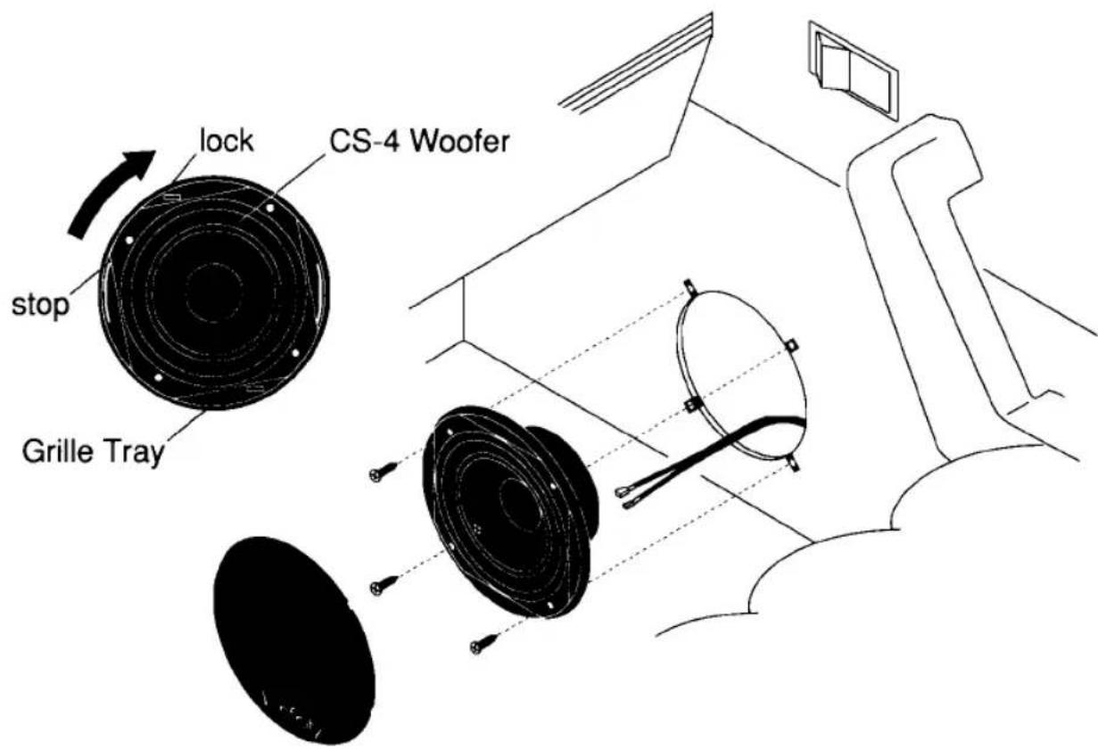lock CS-4 Woofer stop Grille Tray