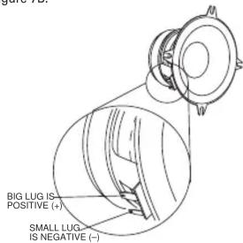 BIG LUG IS POSITIVE (+) SMALL LUG IS NEGATIVE (-)