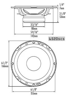 1/4" 7mm 2.1/8" 53mm 3.3/16" 80mm 5.9/16" 142mm b520scs 6-1/8" 164mm 6-1/8" 155mm