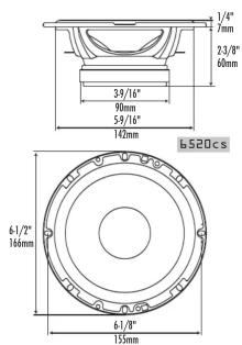 1/4" 7mm 2-3/8" 60mm 3/8/16" 90mm 5/8/16" 142mm b520cs 6-1/2" 166mm 6-1/8" 155mm