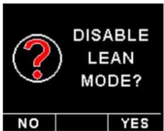 DISABLE LEAN MODE? NO YES