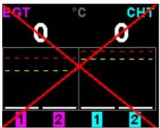 EGT °C CHT 1 2 1 2