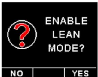 ENABLE LEAN MODE? NO YES