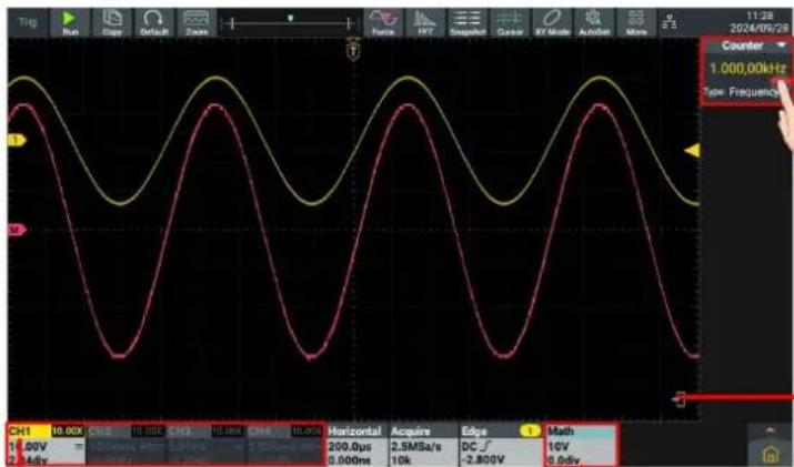 Owon ADS3000 - Other Touch Screen Operations - 5
