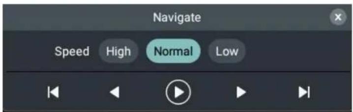 Navigate Speed High Normal Low