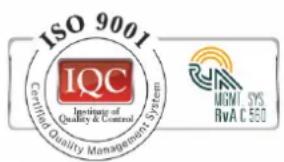 ISO 9001 IQC Institute of Quality & Control MGM1.SYS RVAC 550