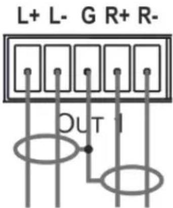 L+ L- G R+ R- OUT