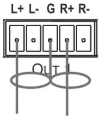 L+ L- G R+ R- OUT 1