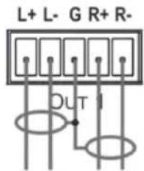 L+ L- G R+ R- OUT