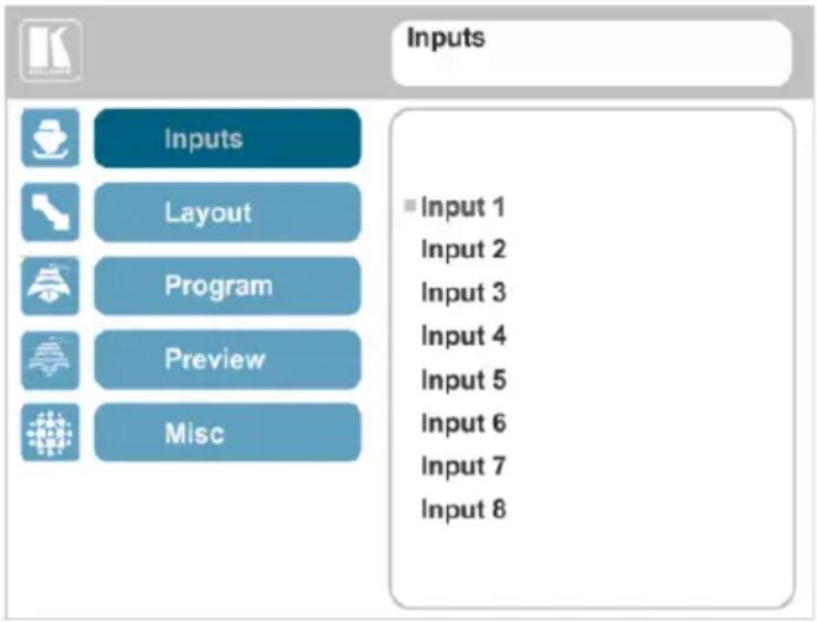 Inputs Inputs 1 Input 2 Input 3 Input 4 Input 5 Input 6 Input 7 Input 8