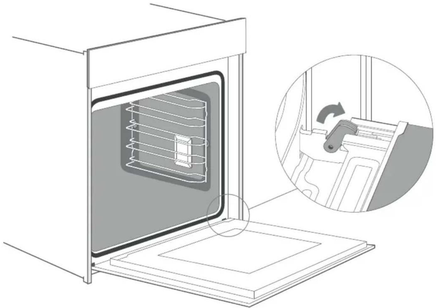 MIDEA 7NM30E0IX - ▲ Removing the appliance door - 1