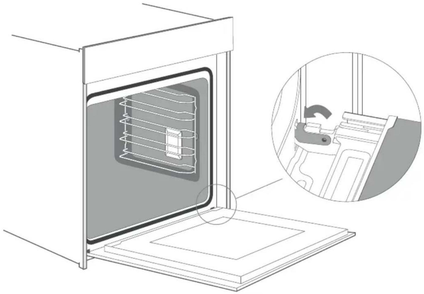 MIDEA 7NM30E0IX - ▲ Fitting the appliance door - 1