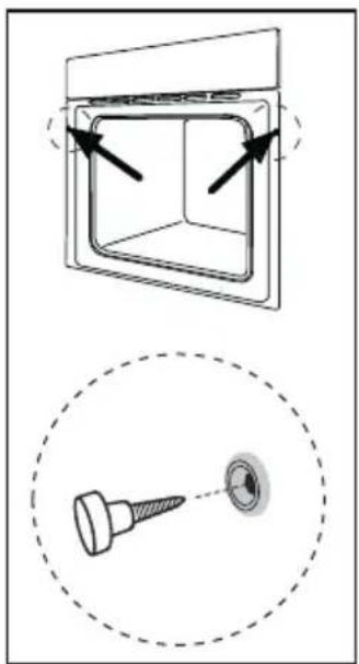 MIDEA 65P90E3IX - ▲ SECURING THE OVEN TO THE CABINET - 1
