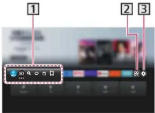 Screenshot of a desktop interface with labeled UI elements and a toolbar, showing icons for photo, app, and settings.