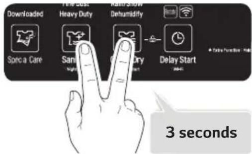 Downloaded Heavy Duty Dehumidify Spec a Care Sanity Night Dry Part Delay Start 3 seconds