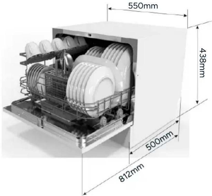 550mm 438mm 500mm 812mm