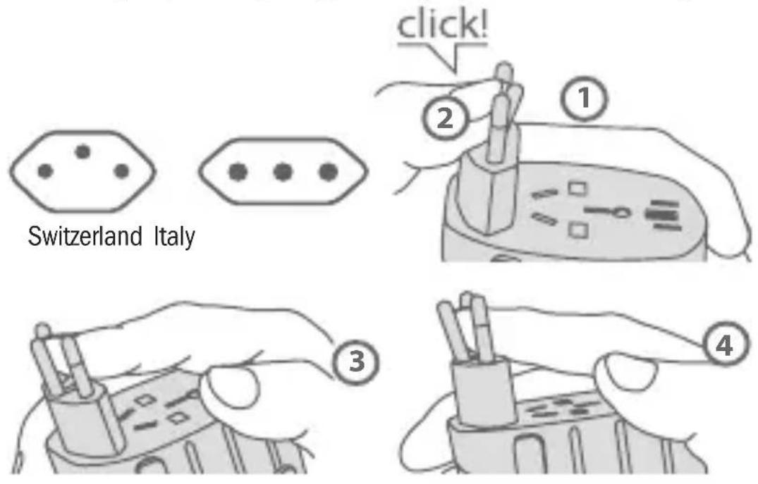 Switzerland Italy click! ① ② ③ ④