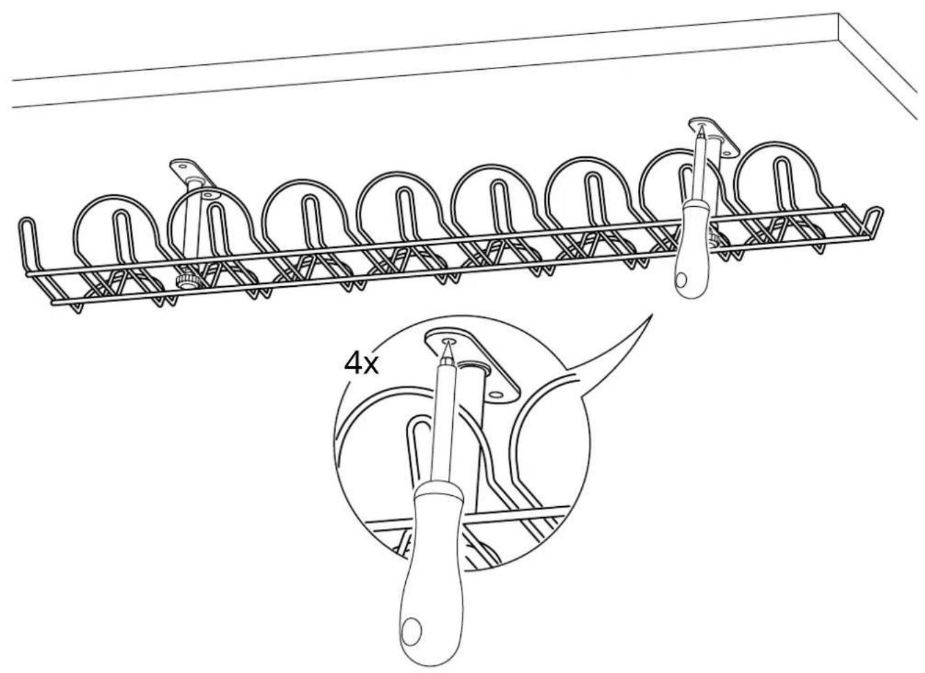 Technical diagram showing a rack-mounted device with multiple circular components and a magnified view highlighting a 4x increase in the final component.
