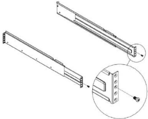 CyberPower OL3000ERTXL2U - 3: Befestigung Rack Mount-Schiene - 2