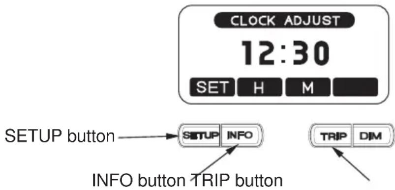 Honda Gold Wing Airbag (2012) - Digital Clock - 1