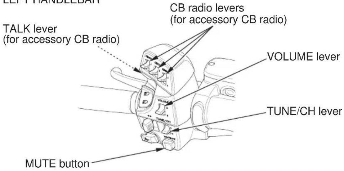 Honda Gold Wing Airbag (2012) - Controls Locations - 1
