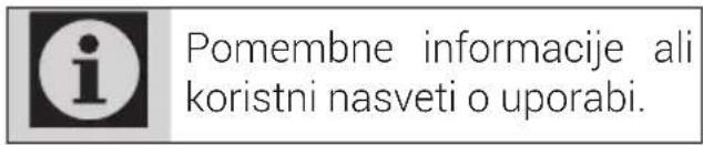 Pomembne informacije ali koristni nasveti o uporabi.