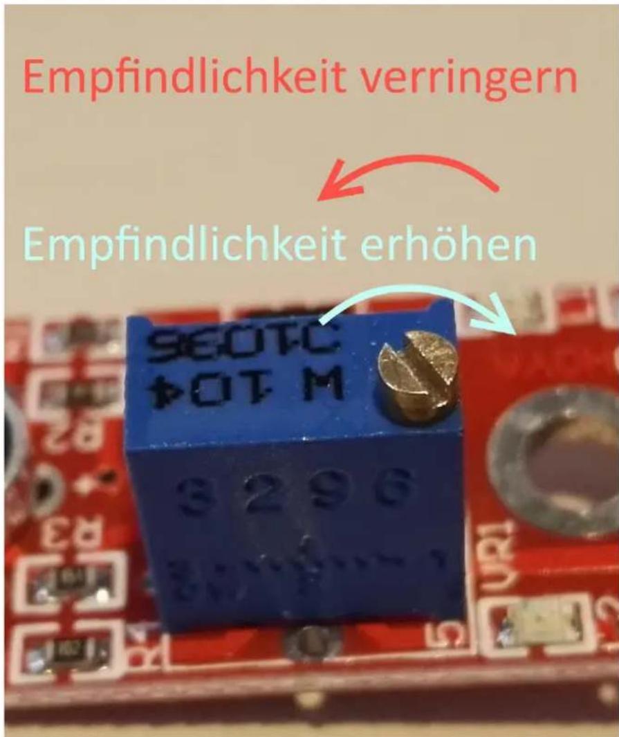 Empfindlichkeit verringern Empfindlichkeit erhöhen SEOTC 3296 3017
