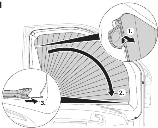 Diagram illustrating car seatbelting process with numbered steps and directional arrows indicating movement