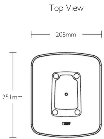 Top View 208mm 251mm