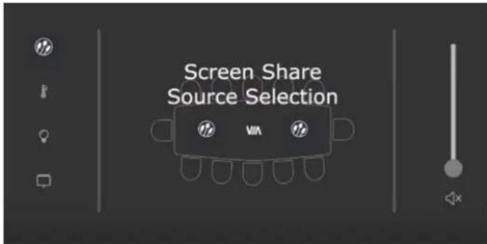 Screen Share Source Selection VIA
