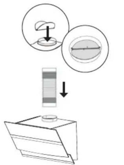 Diagram illustrating a mechanical or optical setup with labeled components and directional arrows, likely illustrating a process or assembly.