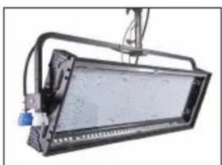 Exterior view of a black rectangular electronic device with attached wires and a blue connector (no visible text or symbols)