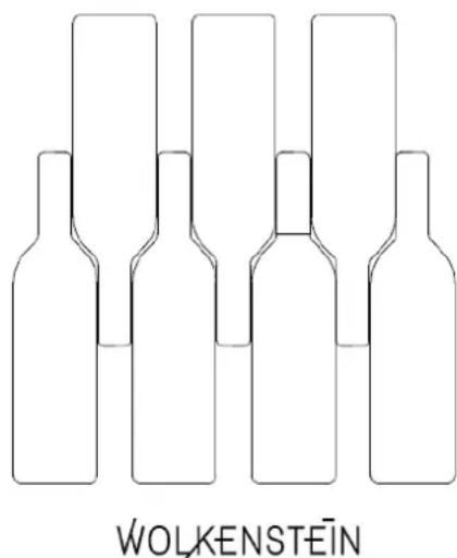 Wolkenstein EWTS85-36ED - Recommended storage / arrangement of wine bottles - 1