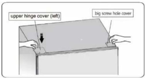upper hinge cover (left) big screw hole cover
