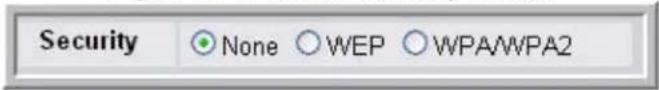 Security None WEP WPA/WPA2