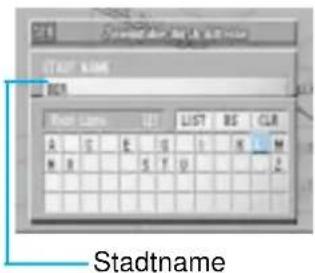 Start Name RGN Reset Name U3 LIST RE CLR A G E G 1 K M N B S T U 2 Stadtname