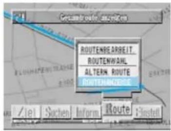 Cycamtroute de la question ROUTENBEARREIT. ROUTENWSOWL ALTERN ROUTE ROUTENANCESE Ziel Sochen Inform Route s'instell