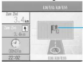 E30/ESL/AJN/E55. Zum Ziel 3,4 km. Zum Ziel 3,4 km. 00:01. 22:02. E30/AJN/E55