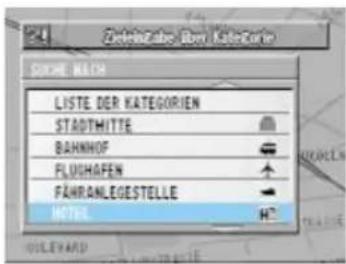 LISTE DER KATEGORIEN STADTMITTE BAHNHOF FLUGHAFEN FAHRANLEGESTELLE NOTFALL