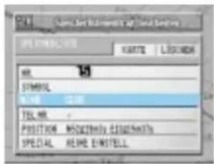 Symbol TYPE TITLE POSITION SPECIAL ASINE EINSTELL