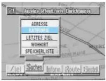 Anlage/Quotfall/Verka: Einrichtenzen ADRESSE NATHESONE LETZTES ZIEL WOHNURT SPEICHERLISTE Suachen Inform Route Hiestell