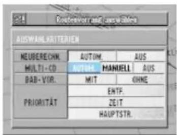 Risobewertes/Erzeugwerten AUSWANLKITERIEN NEUBERECHM. MULTI-CO BAB-VOR. PRIORITÄT AUTOM. AUTOM. MIT AUTOM. MANUELL CHNE ENTF. ZEIT HAUPTSTR.