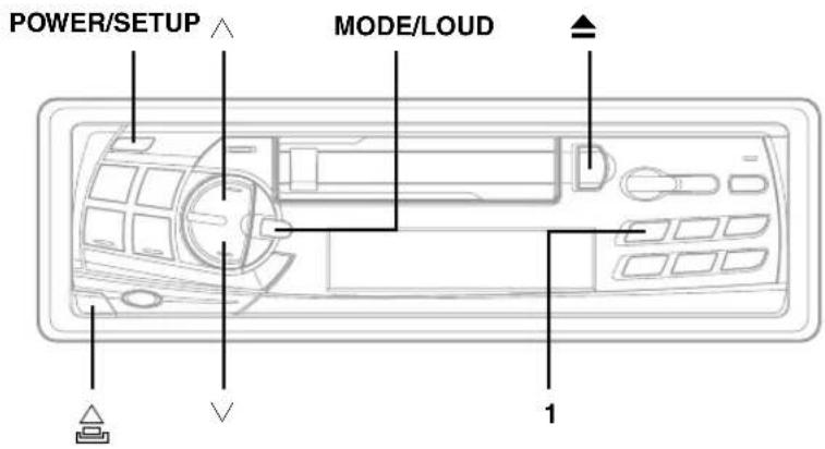 POWER/SETUP MODE/LOUD 1