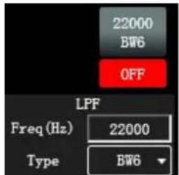 22000 BW6 OFF LPF Freq (Hz) 22000 Type BW6