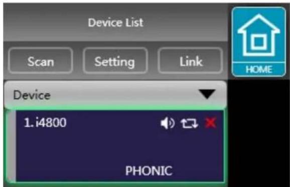 Device List Scan Setting Link Device 1.i4800 PHONIC
