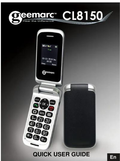 Geemarc™ CL8150 Hear the Difference Qeemarc QUICK USER GUIDE En