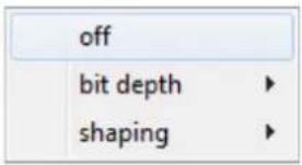off bit depth shaping