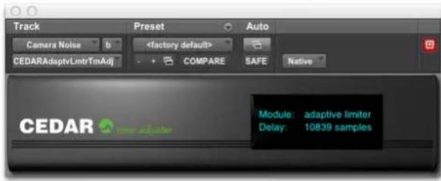 Track Camera Noise b CEDARAdaptvLmbTmAdj + COMPARE SAFE Native Module: adaptive limiter Delay: 10839 samples