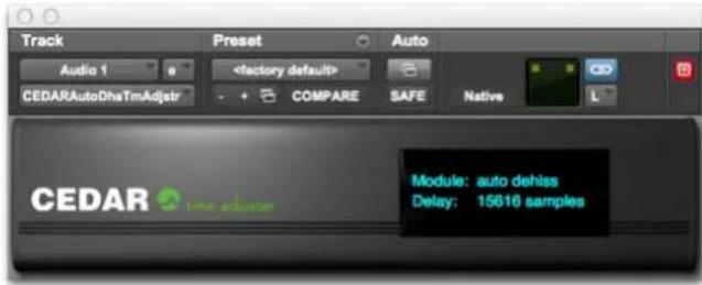 Track Audio 1 CEDARAutoDhaTmAdjstr Preset COMPARE SAFE Native Module: auto dehiss Delay: 15616 samples